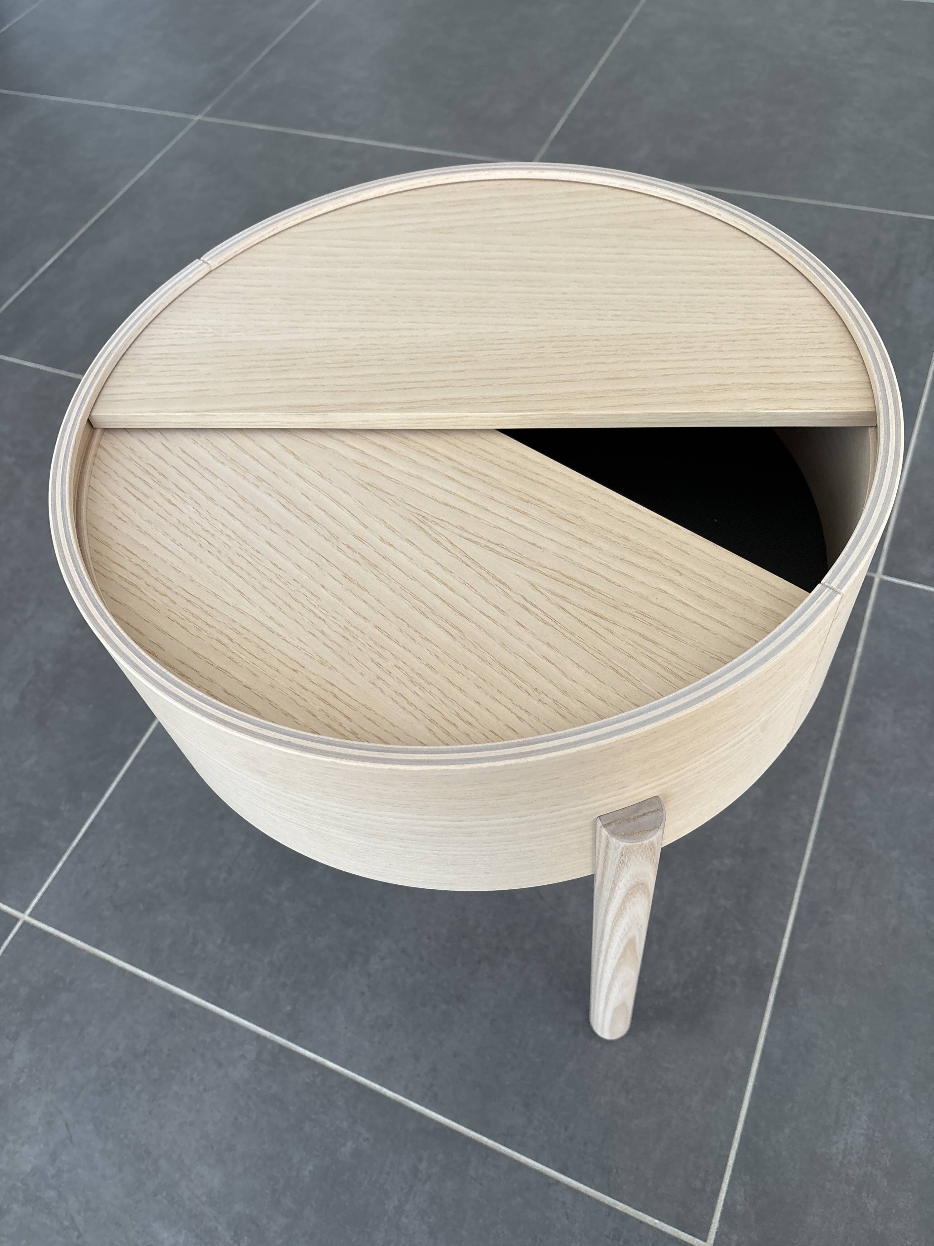 Woud - Arc Side Table, White Ash