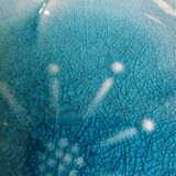 Turquoise flower jewelry storage cup stamped LBMDJ