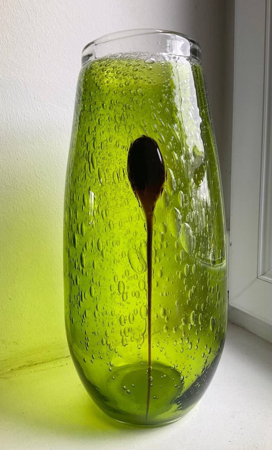 Vintage Murano vase in bubbled glass paste