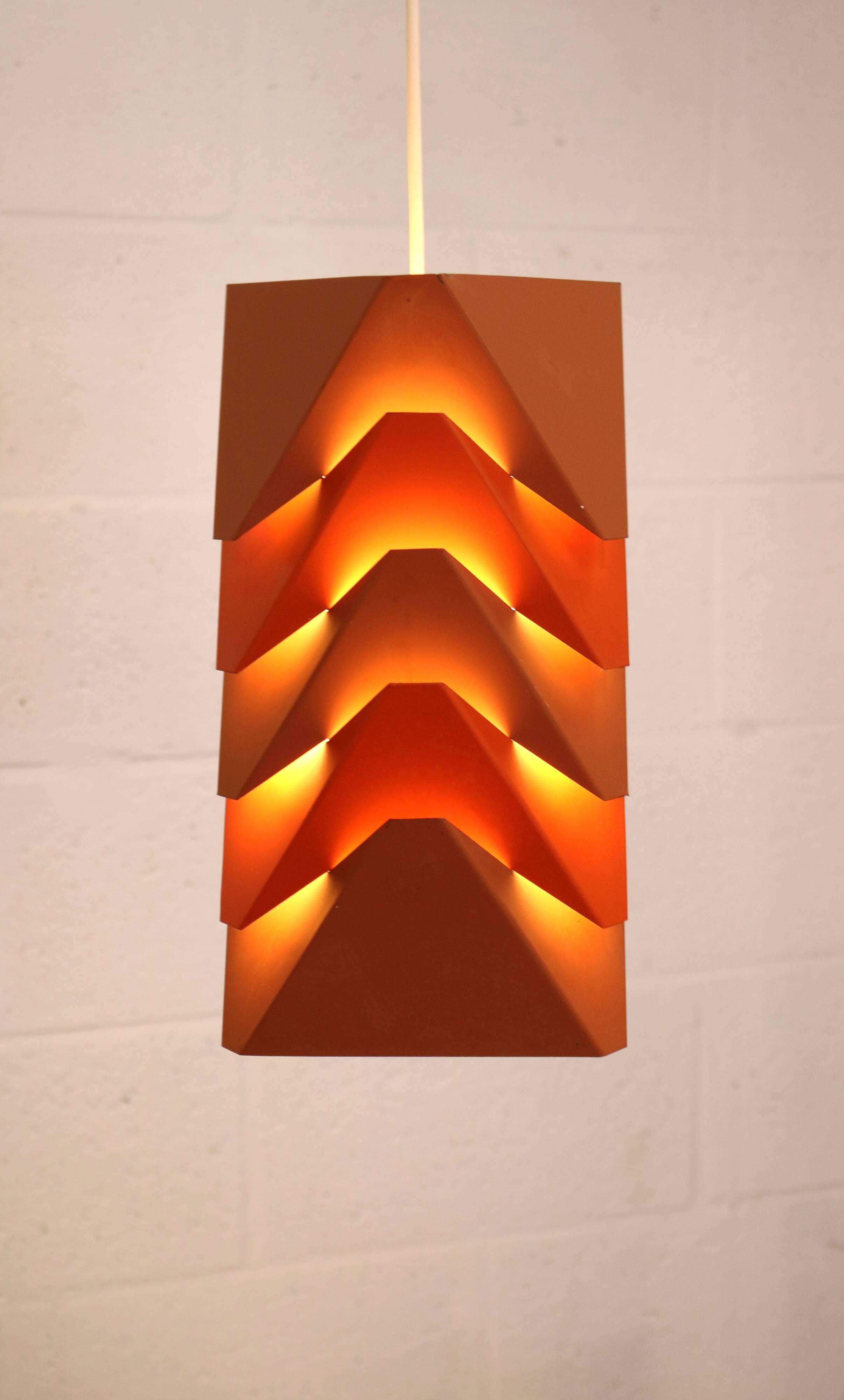 Mid Century Ekko Metal Pendant Lamp by Louis Weisdorf for Lyfa, Denmark, 19