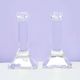 Set of 2 crystal candlesticks Orrefors