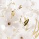 Medium Hollywood Regency style ceiling light, white flowers, Italy, 1960s.