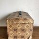 Domed chest in domino paper, 19th century.