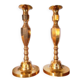 Pair of brass candlesticks