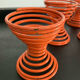 Series of 4 vintage poppies orange spring