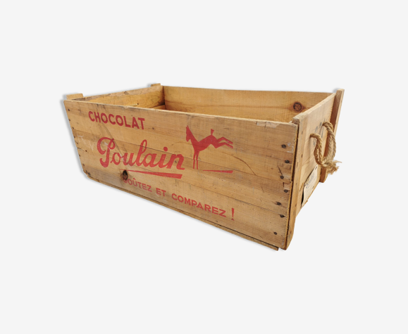 Caisse en bois vintage Chocolat Poulain