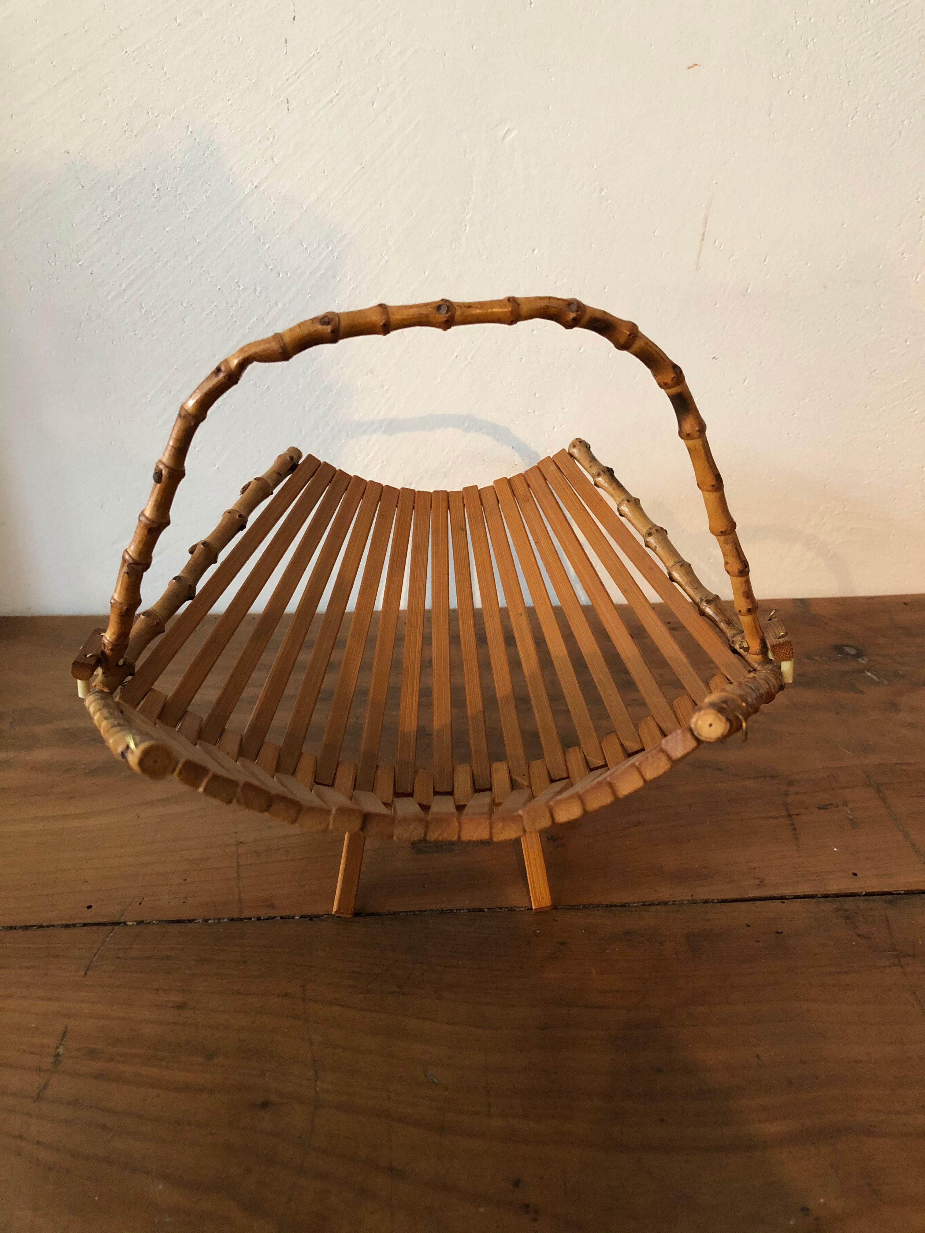 Table basket, folding, vintage