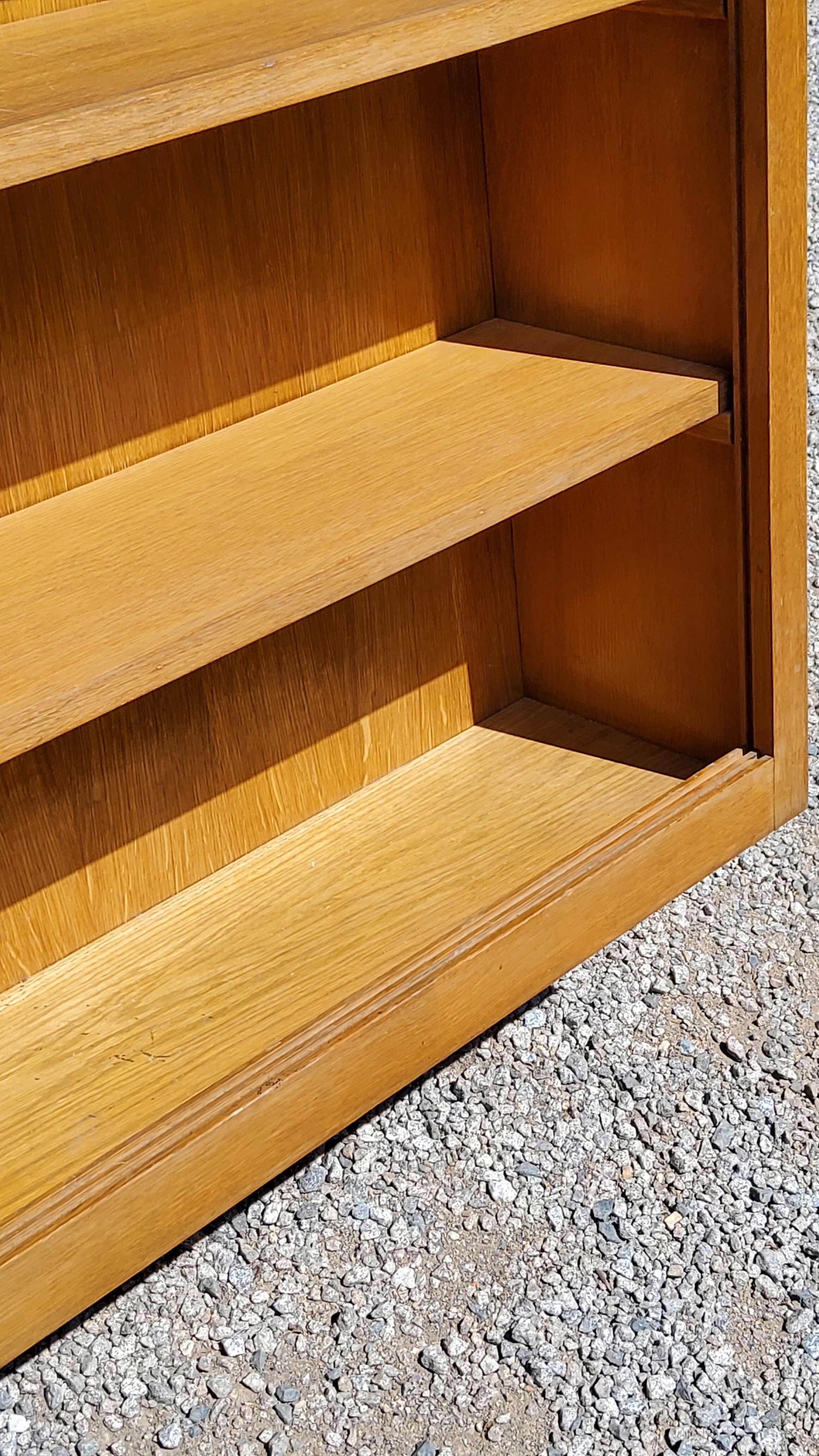 Wall shelf from the 50s in solid blond oak
