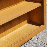 Wall shelf from the 50s in solid blond oak