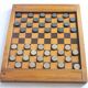 Antique wooden checkers and chess board, 1920s