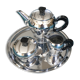Tea service or coffee in chromed copper with tray year 70