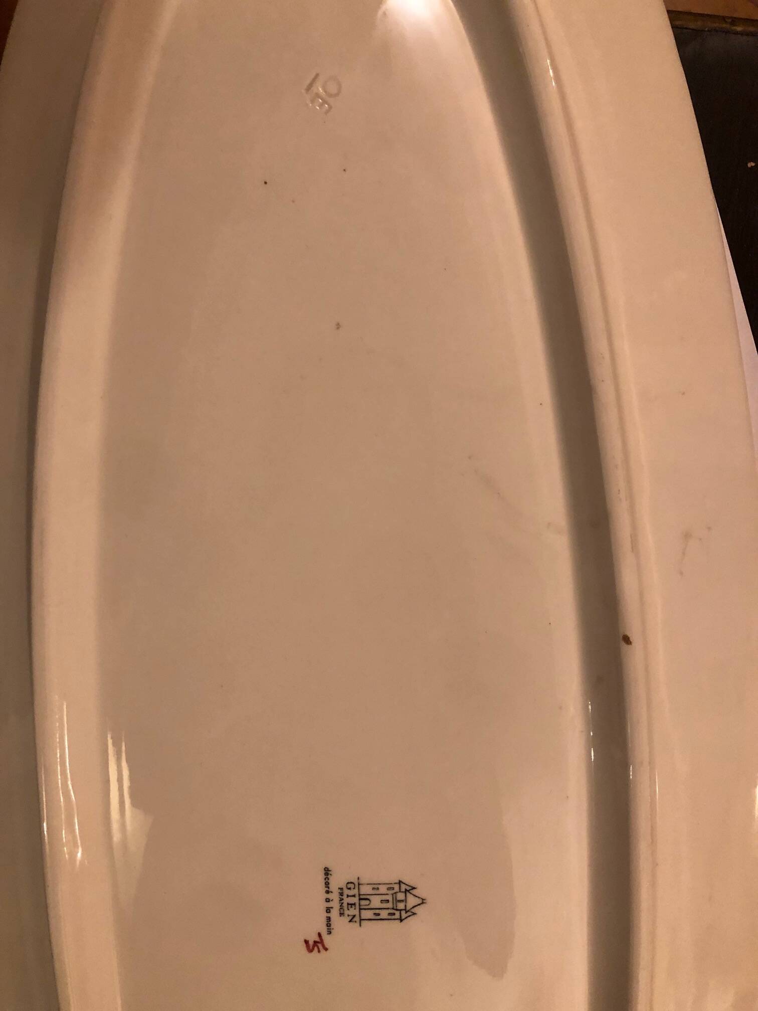 Gien earthenware fish dish