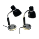 Black and classic pair of metal table lamps 1940s- Sweden