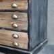 Display cabinet – Vintage sideboard with wooden drawers and glass doors