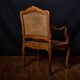 🪑 Pair of Louis XV caned armchairs in carved solid wood
