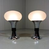 Set of 2 large Space Age table lamps 1960's