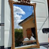Miroir de Cheminée 19 éme en Bois et Stuk Doré