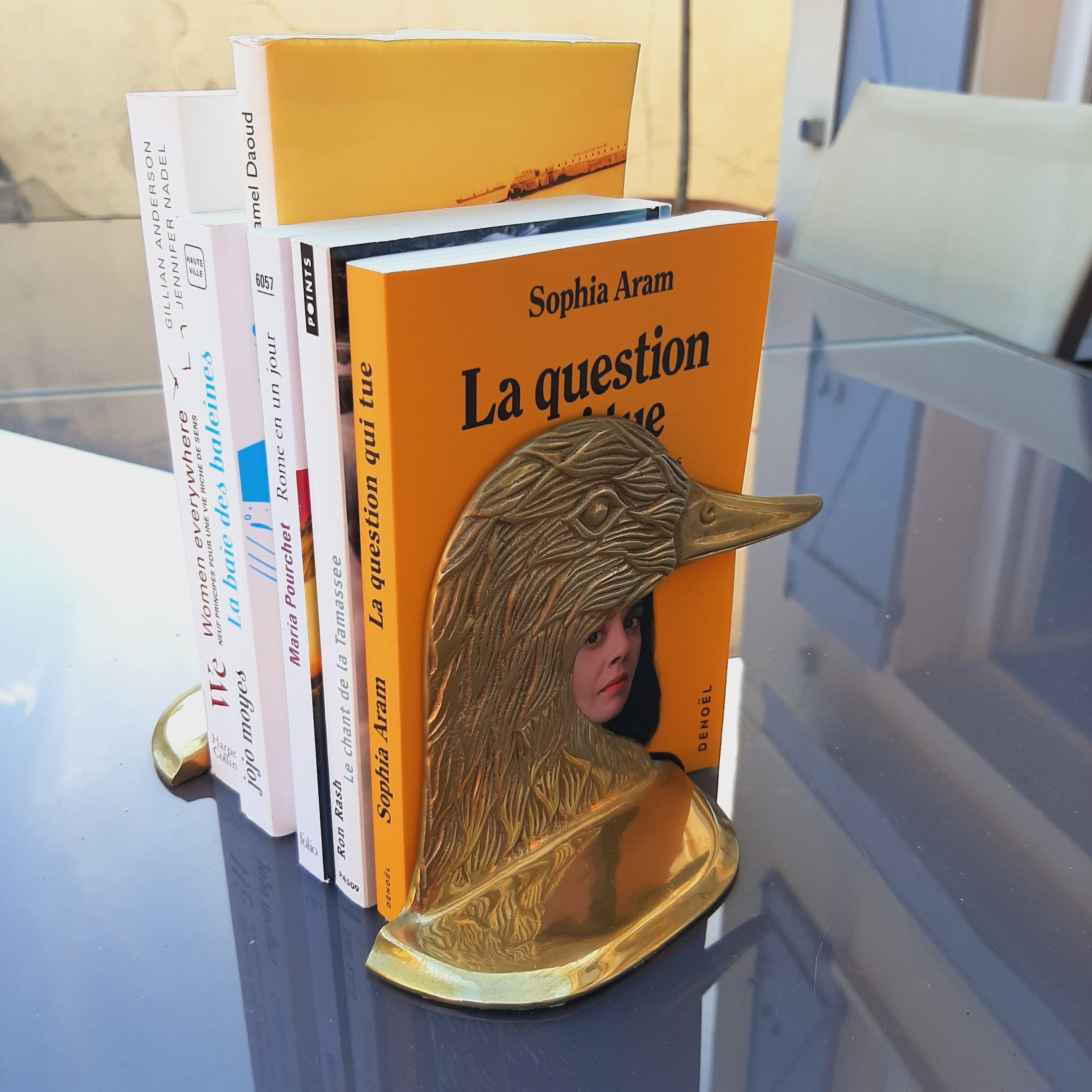 Pair of brass duck books greenhouse