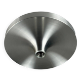 60s 70s Discus wall lamp Teka silver space age design aluminum metal