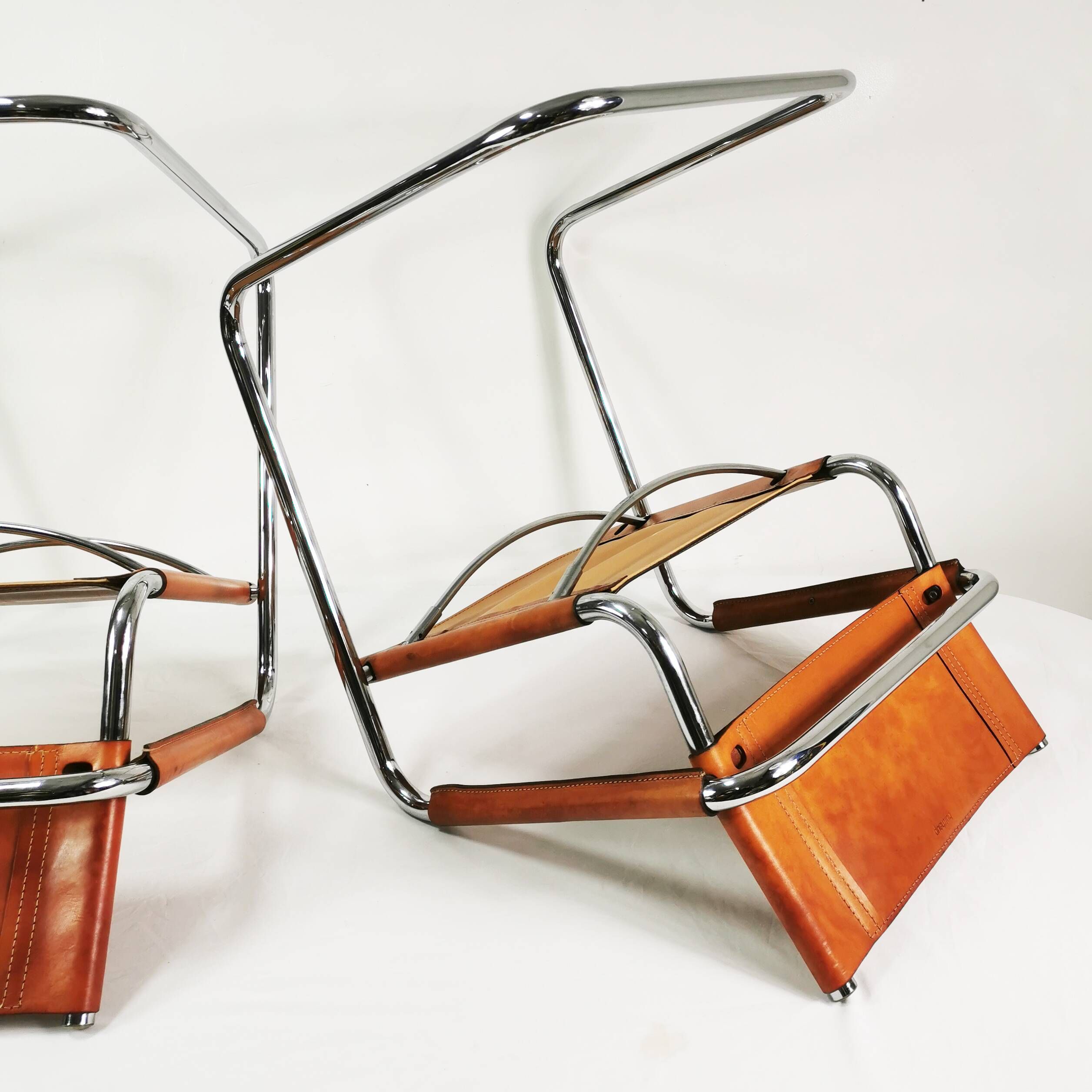 Pair of Bauhaus S34 chairs, designed by Mart Stam, Bulthaup, Germany, 1980s