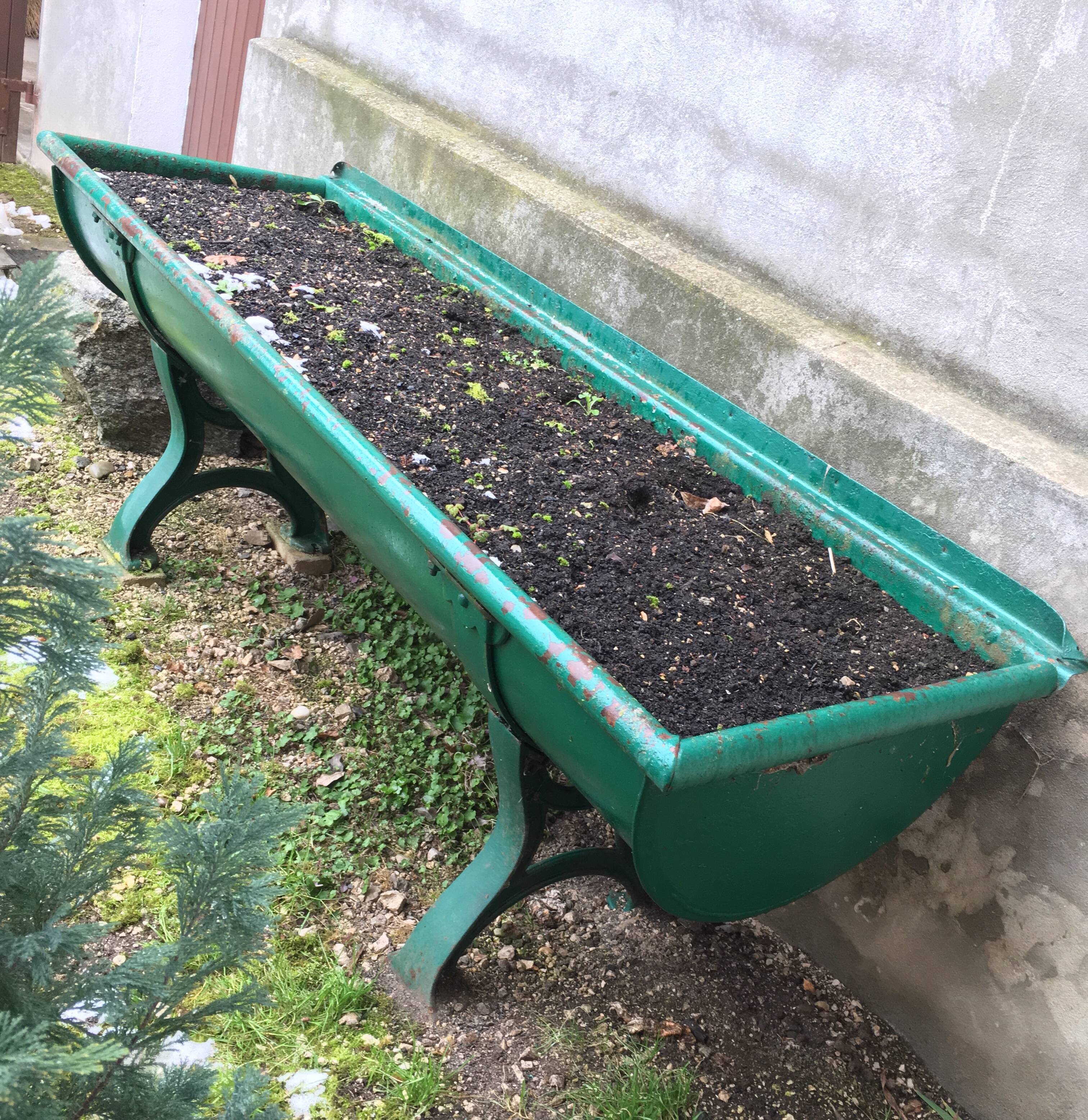 Large industrial gardener on feet