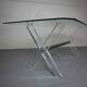 Vintage acrylic and glass dining table