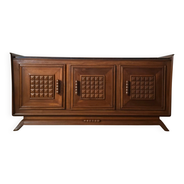 Rare buffet Français ''Pointe de Diamant'' –Ancien Travail d'ébénisterie — Beyit