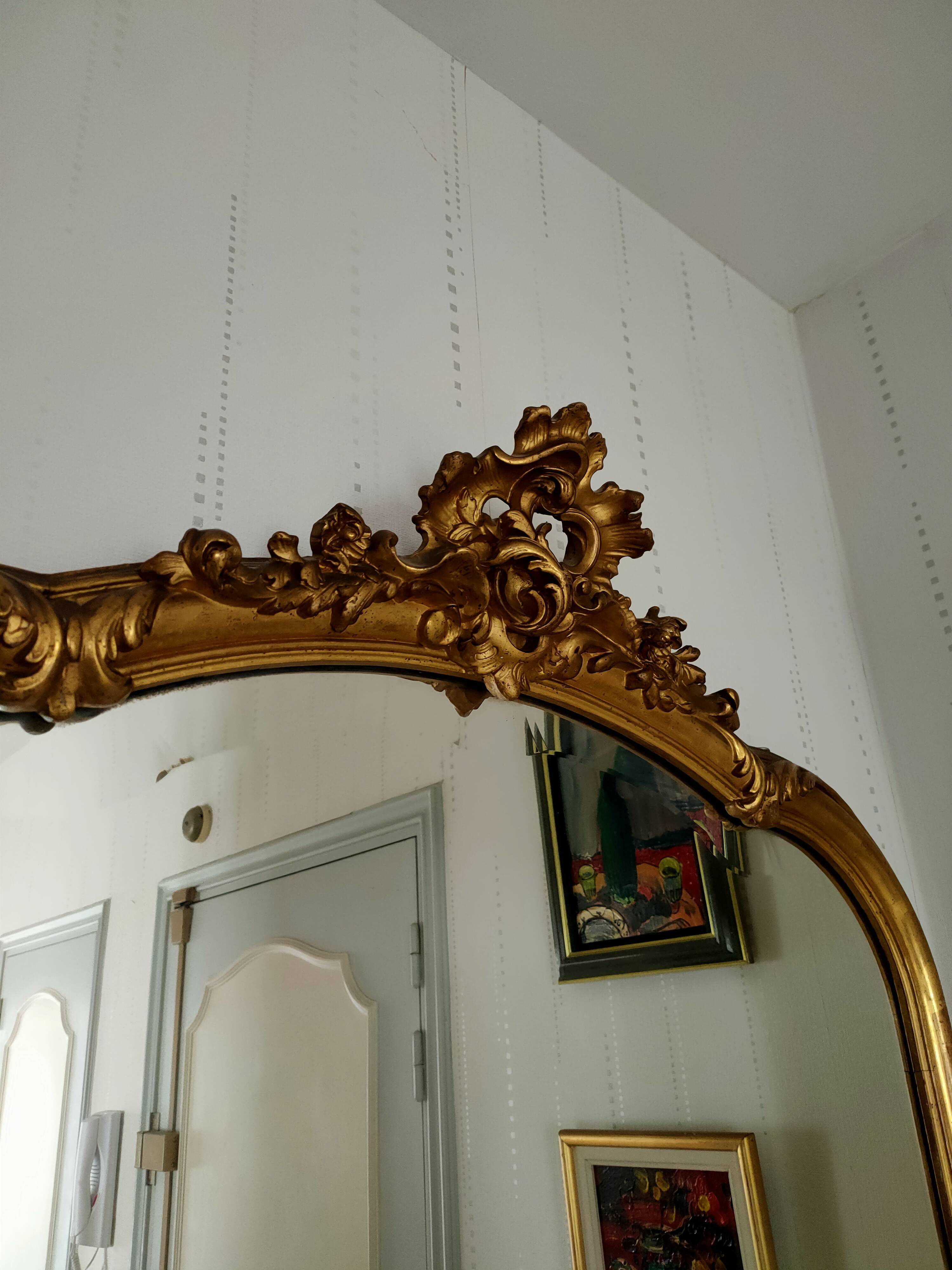 Mirroir biseauté de cheminée Louis Philippe/ Napoléon III
