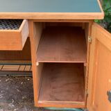 1950s schoolmaster's desk in solid oak