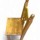 Chaise en bois primitive style brutaliste 19e siècle