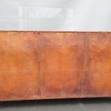 Vintage studded leather club sofa 50/60