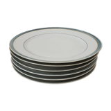 6 assiettes plates en porcelaine de Paris
