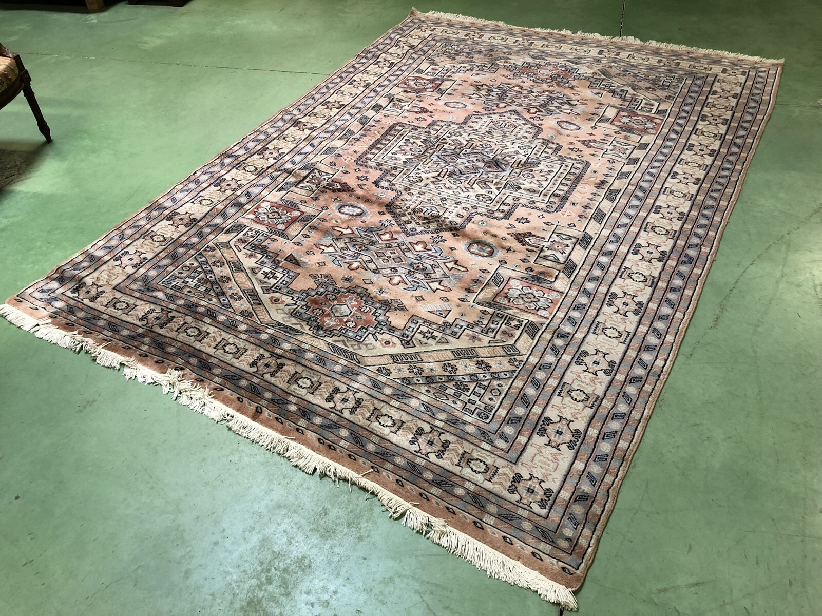 Tapis d'orient en laine et soie d'occasion 300x200cm