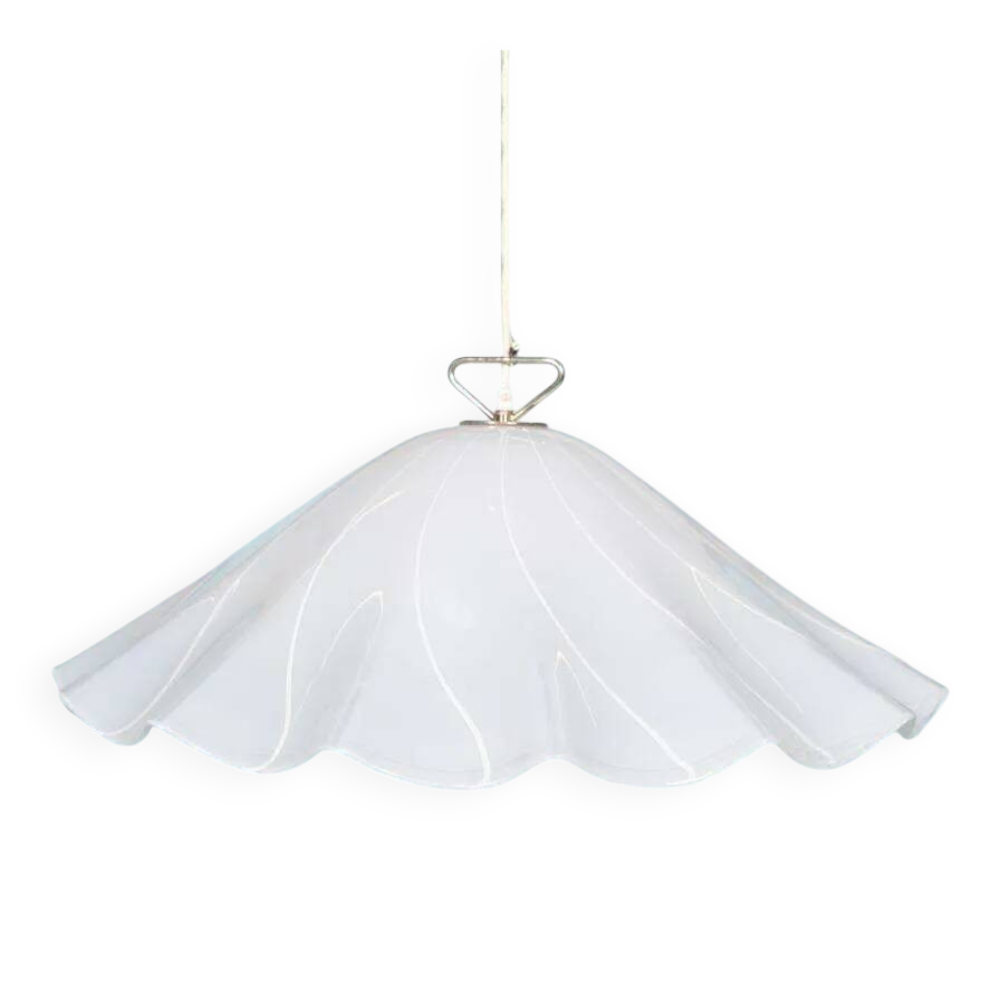 Vintage glass suspension lamp Kalmar Fazzoletto