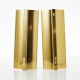 Vintage Modernist Brass Wall Candle holder  Sconce  height 30 cm designed By Lars Norinder