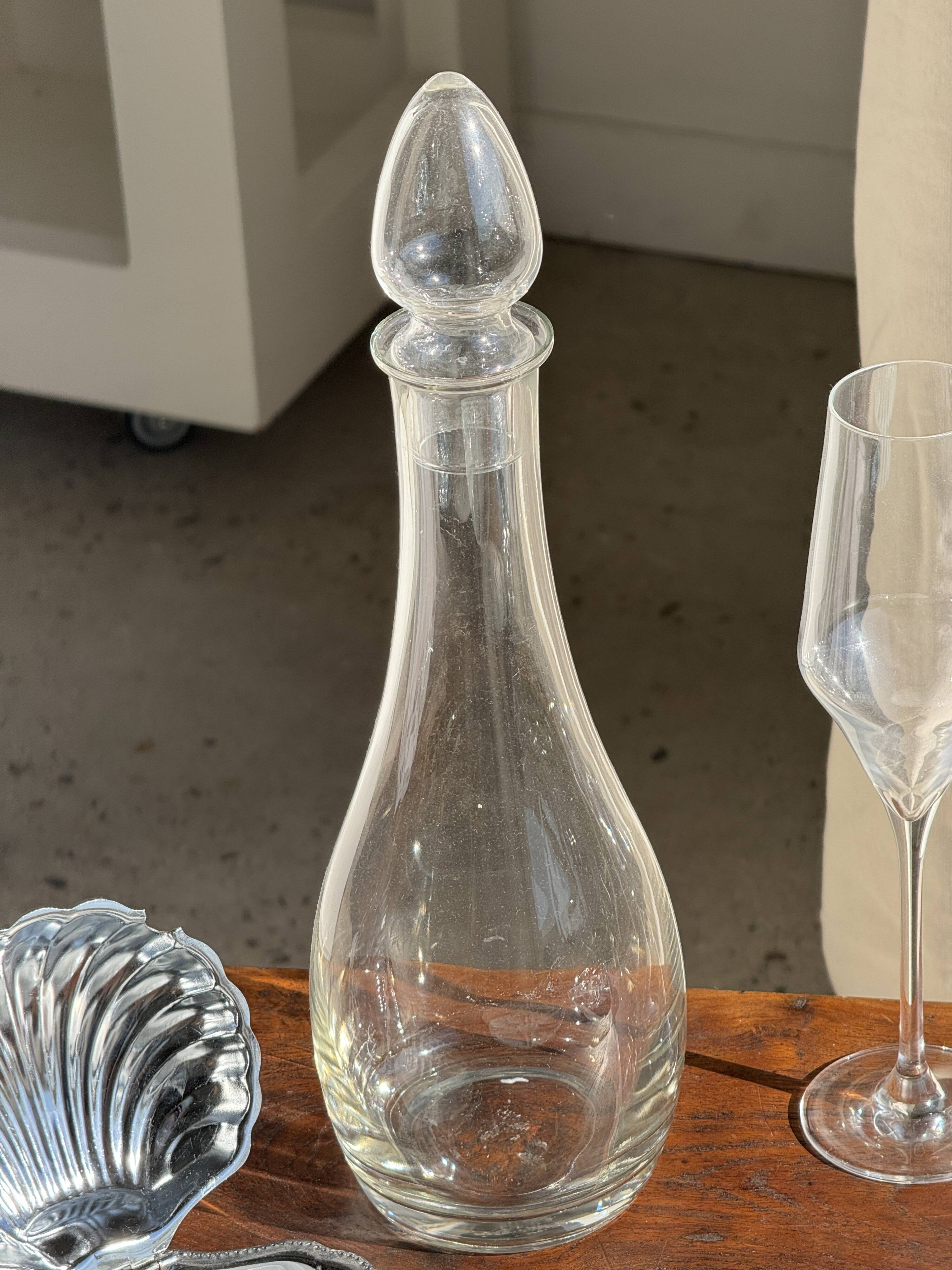Glass carafe with stopper D11 H35.5