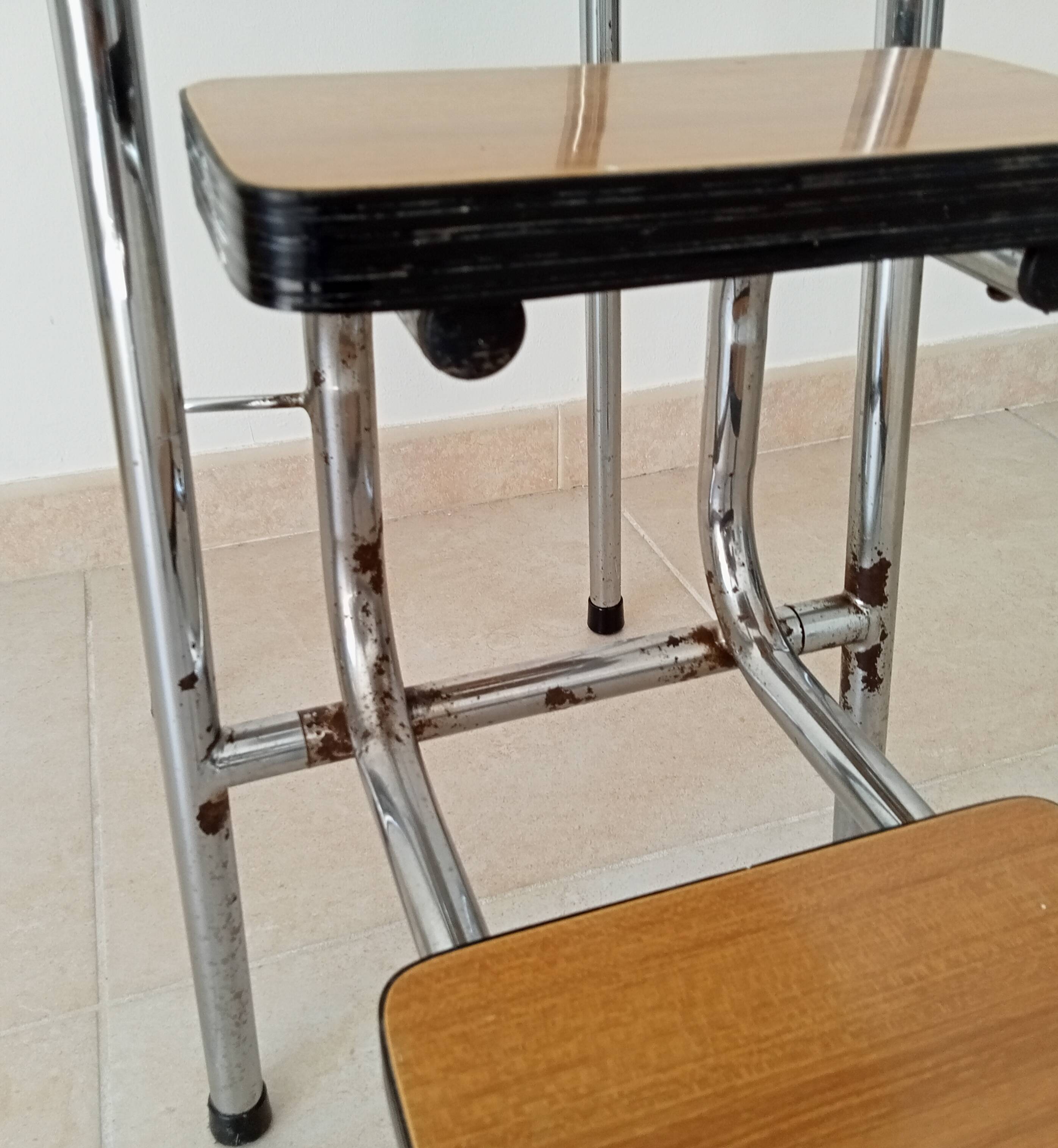 Vintage formica stepladder stool from the 70s/80s
