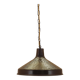 Danish Brass Pendant Lamp 1960s Mid-Century Modern Conical Shade