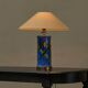 'Reed' table lamp in pottery and brass, mid-century style, 1960.
