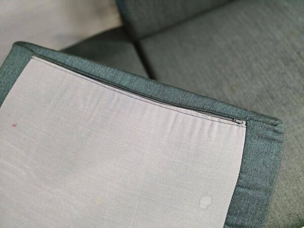 Fauteuil / canapé / canapé vintage des années 70 avec cadre chromé