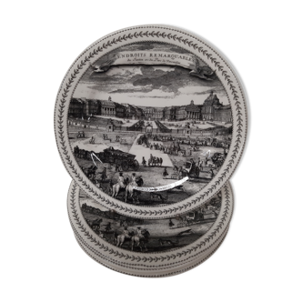 Set of 4 plates serves the grande avenue decor versailles