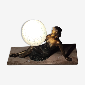 Women's lamp bronze and marble