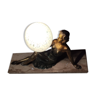 Women's lamp bronze and marble