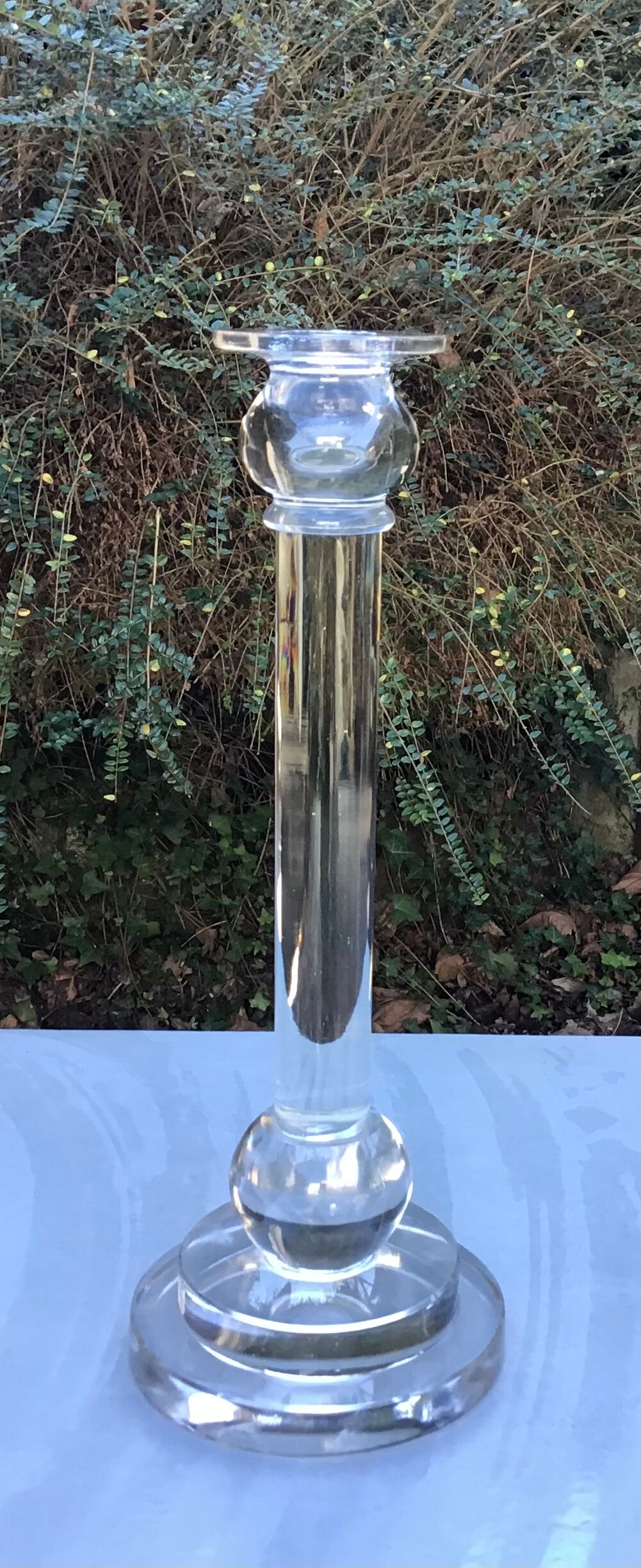 Art deco glass candle holder from the 30s