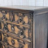 1950s English oak chest of drawers