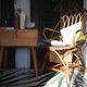 Wooden sewing worker/furniture with compass feet