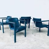 Leather Cachucha Dining Chairs by Hugo De Ruiter for Leolux, 1990s, Set of 4