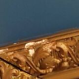 Mirror Wooden frame plaster stucco gold