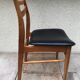 Series of 4 Old Scandinavian Chairs Wood Teck - Skai Skaï Black Vintage