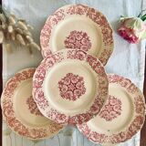 Series of 4 old flat plates - Bella Longchamp